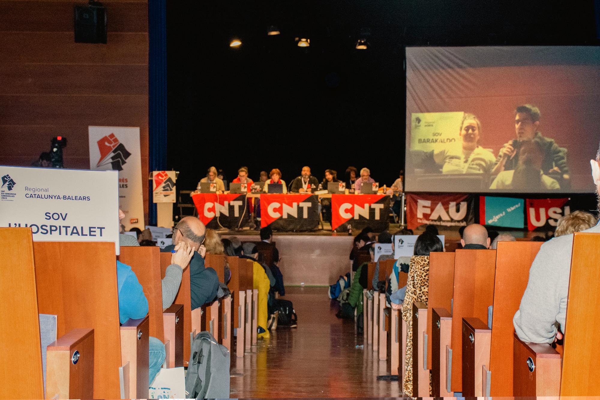 XII Congreso CNT Canovelles momento durante el congreso